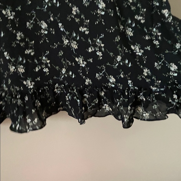 Reformation Doutzen Floral Ruffle Trim Mini Dress Size 12 - Picture 9 of 13